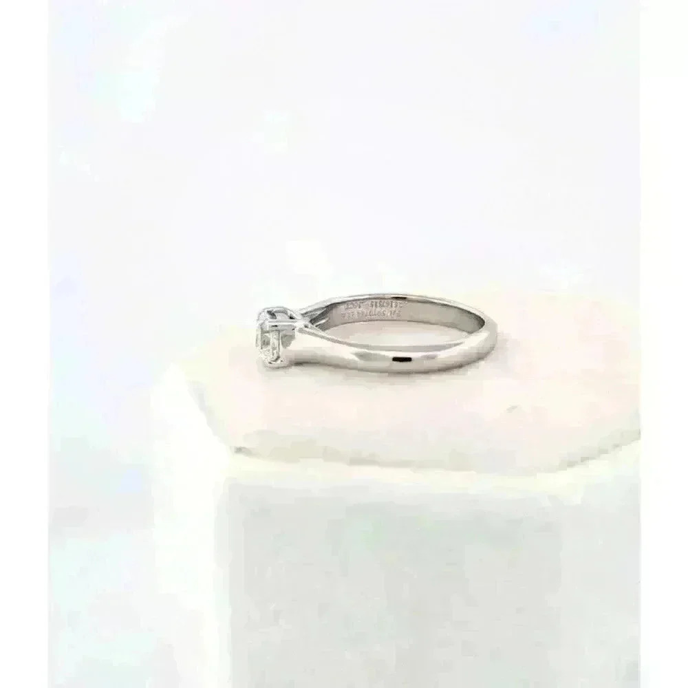Tiffany & Co Platinum Lucida © .36ct Diamond Engagement Ring Discontinued Size 3 - Picture 8 of 15